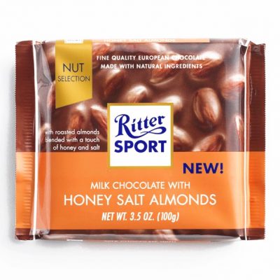 Ritter Sports, Milk Chocolate w/ Honey Salted Almonds, 3.5oz