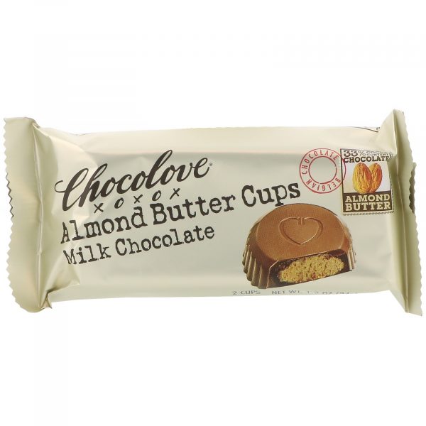 Chocolove, Almond Butter Cups (Milk Chocolate), 3.1oz