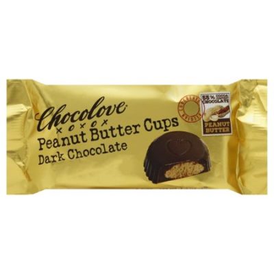 Chocolove, Peanut Butter Cups (Dark Chocolate), 3.1oz