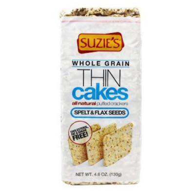 Suzies Thin Puffed Cakes, Buckwheat Quinoa & Flax , 4.6oz