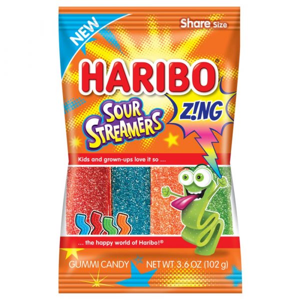 Haribo, Sour Streamers, 4.5oz