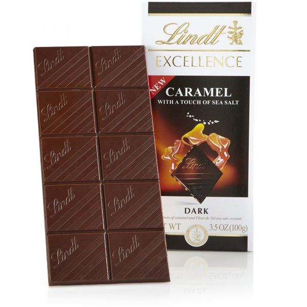 Lindt Excellence, Caramel w/ Sea Salt, 3.5oz