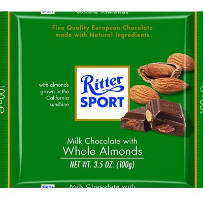 Ritter Sports, Milk Chocolate w/ Whole Almonds, 3.5oz