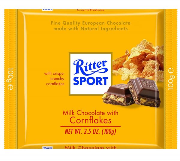 Ritter Sports, Milk Chocolate w/ Cornflakes, 3.5oz