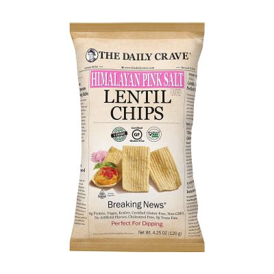 The Daily Crave Lentil Chips, Himalayan Pink Salt, 4.25oz