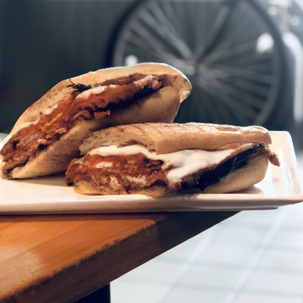 Eggplant Parmigiana Sandwich
