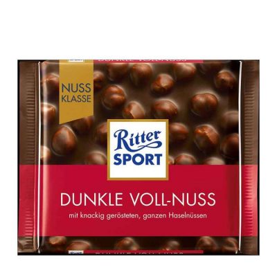 Ritter Sports, Dark Chocolate w/ Whole Hazelnut, 3.5oz