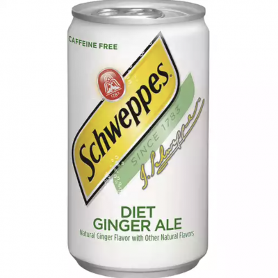 Schweppes Sparkling Diet Ginger Ale, 8 ct