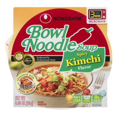 Nongshim Bowl Noodle, Kimchi, 3oz