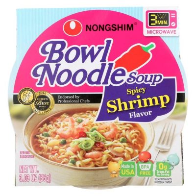 Nongshim Bowl Noodle, Spicy Shrimp, 3oz