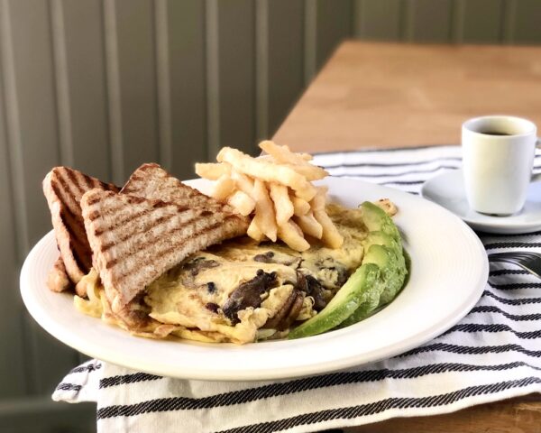 Onion and Mushroom Omelette Platter